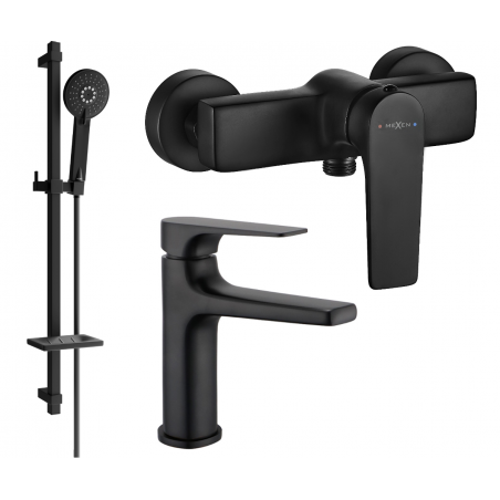Mexen Lynx DQ40 duschset, svart - 745904DQ40-70