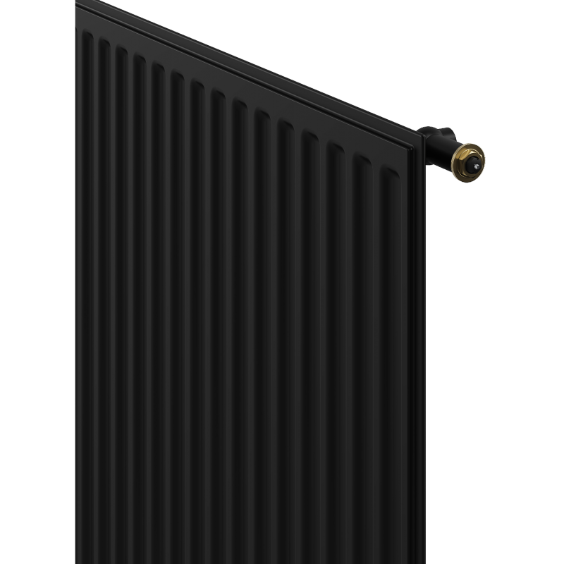 Mexen CVH10 Hygienradiator plåt 900 x 600 mm, nedre anslutning, 536 W, svart - W610H-090-060-70