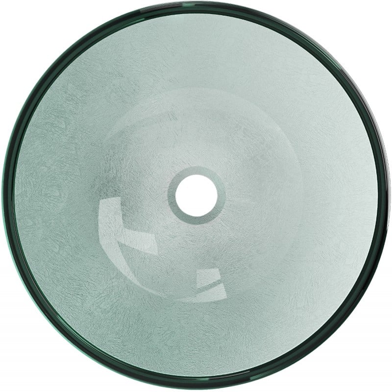 Mexen Mira glas handfat ovanpå monterad 42 x 42 cm, silver - 24124211