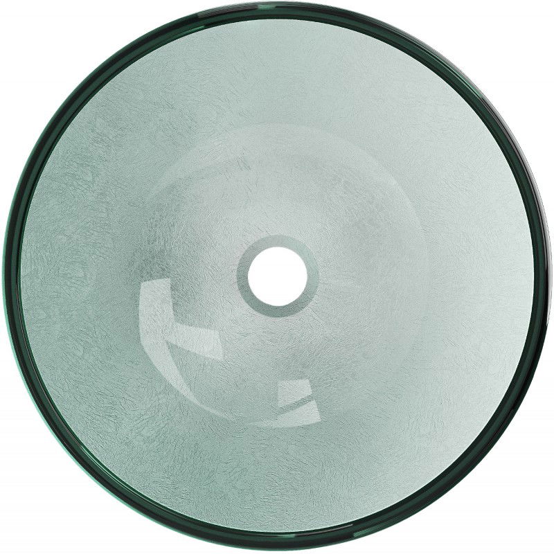 Mexen Mira lavandino da appoggio in vetro 42 x 42 cm, argento - 24124211