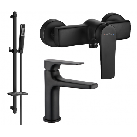 Mexen Lynx DQ72 ensemble de douche, noir - 745904DQ72-70
