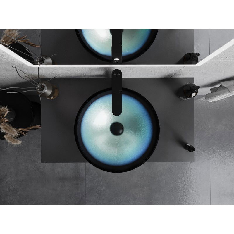 Mexen Mira steklena nadpultna umivalnik 42 x 42 cm, modra - 24124247