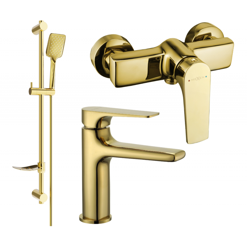 Mexen Lynx DF62 doucheset, goud - 745904DF62-50