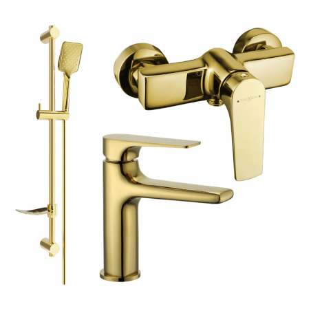 Mexen Lynx DF62 shower set, gold - 745904DF62-50