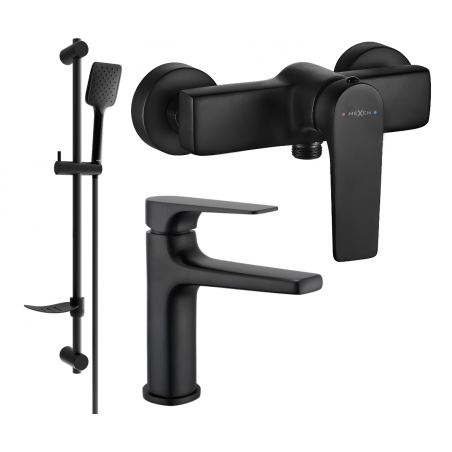 Mexen Lynx DF62 ensemble de douche, noir - 745904DF62-70