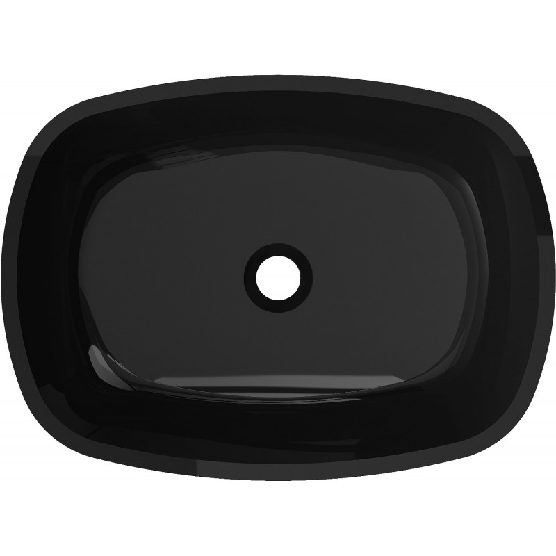 Mexen Araks lavabo sobre encimera de vidrio 54 x 39 cm, negro - 24155470