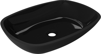 Mexen Araks lavabo en verre sur plan 54 x 39 cm, noir - 24155470