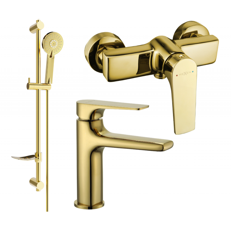 Mexen Lynx DF40 conjunto de duche, dourado - 745904DF40-50