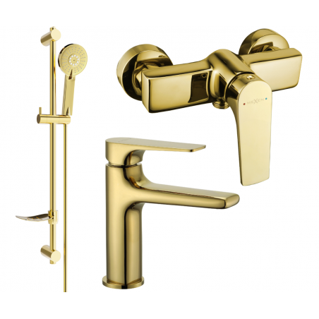 Mexen Lynx DF40 shower set, gold - 745904DF40-50