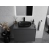 Mexen Araks Glaswaschbecken Aufsatz 54 x 39 cm, schwarz - 24155470