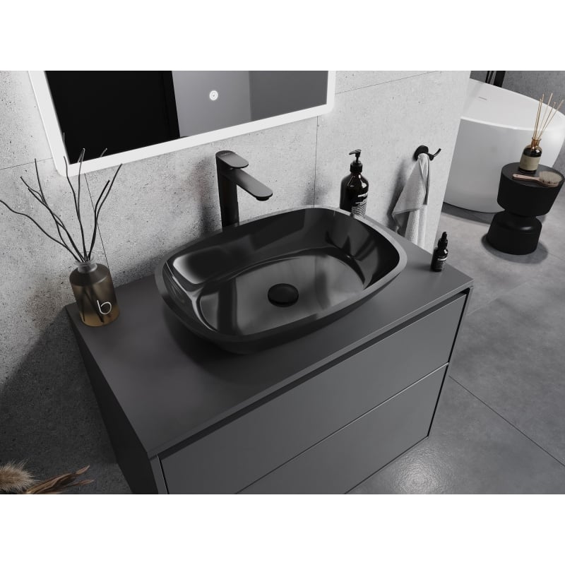 Mexen Araks klaasist pealispind 54 x 39 cm, must - 24155470