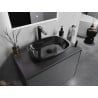 Mexen Araks lavabo en verre sur plan 54 x 39 cm, noir - 24155470