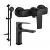 Mexen Lynx DF40 duschset, svart - 745904DF40-70