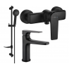 Mexen Lynx DF40 shower set, black - 745904DF40-70