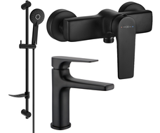 Mexen Lynx DF40 Duschset, schwarz - 745904DF40-70