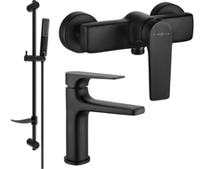 Mexen Lynx DF72 Duschset, schwarz - 745904DF72-70