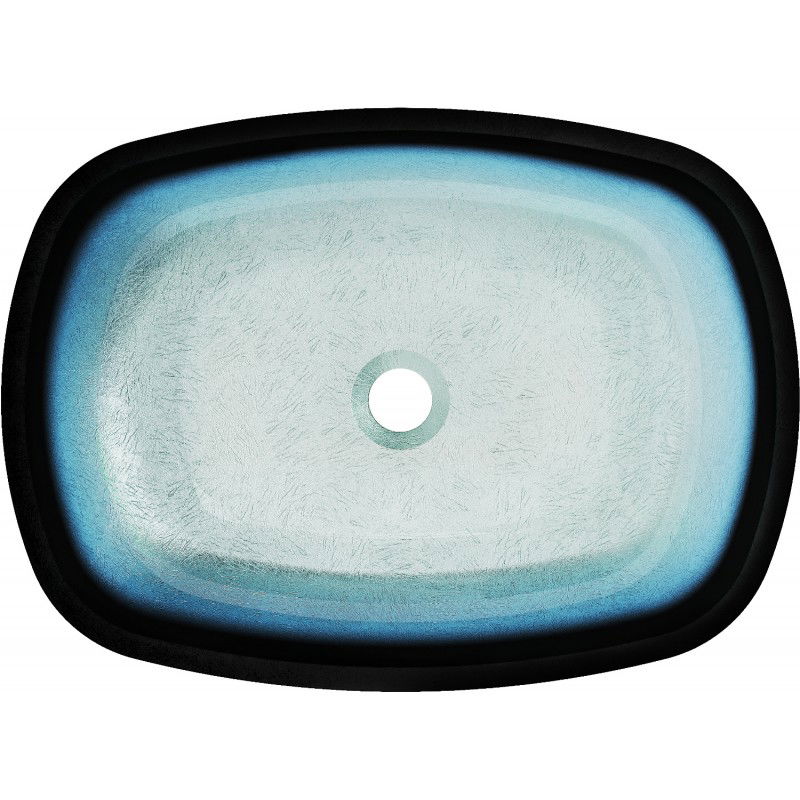 Mexen Araks lavatório de vidro sobre bancada 54 x 39 cm, azul - 24155447