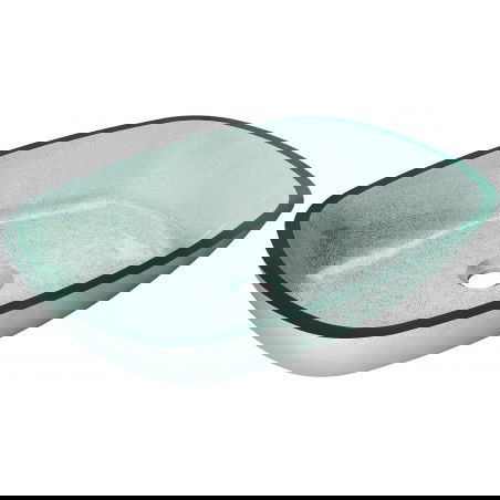 Mexen Araks glashandfat tvättställ 54 x 39 cm, silver - 24155411