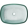 Mexen Araks lavabo de vidrio sobre encimera 54 x 39 cm, plateado - 24155411