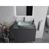 Mexen Araks glass countertop washbasin 54 x 39 cm, silver - 24155411
