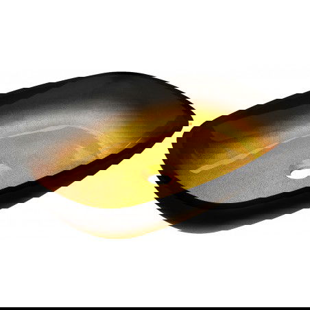 Mexen Araks γυάλινος νιπτήρας επιτραπέζιος 54 x 39 cm, σκοτεινό χρυσό - 24155451