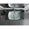 Mexen Araks lavabo en verre à poser 54 x 39 cm, argenté - 24155411