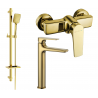 Mexen Lynx DQ62 conjunto de duche, dourado - 745914DQ62-50