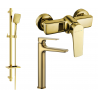 Mexen Lynx DQ62 doucheset, goud - 745914DQ62-50
