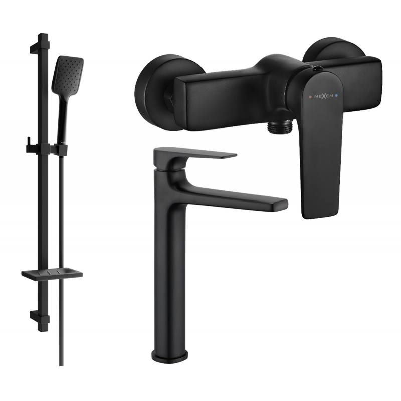 Mexen Lynx DQ62 conjunto de ducha, negro - 745914DQ62-70