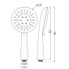 Mexen R-67 3-function shower handle, black - 79567-70