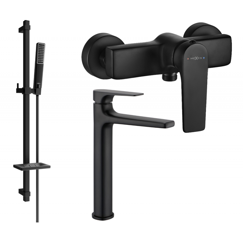 Mexen Lynx DQ72 ensemble de douche, noir - 745914DQ72-70