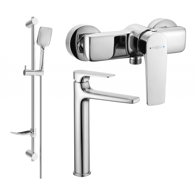 Mexen Lynx DF62 shower set, chrome - 745914DF62-00