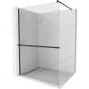 Mexen Kioto+ shower screen with Walk-in Shelf 75 x 200 cm, transparent, black - 800-075-121-70-00
