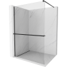 Mexen Kioto+ douchewand met plank Walk-in 95 x 200 cm, transparant, zwart - 800-095-121-70-00