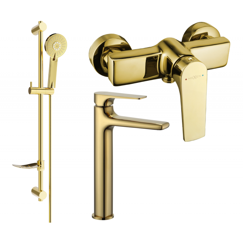 Mexen Lynx DF40 Duschset, Gold - 745914DF40-50