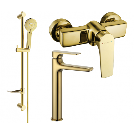 Mexen Lynx DF40 Duschset, Gold - 745914DF40-50