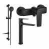 Mexen Lynx DF40 Shower Set, Black - 745914DF40-70