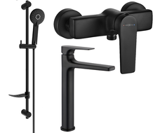 Mexen Lynx DF40 Duschset, schwarz - 745914DF40-70