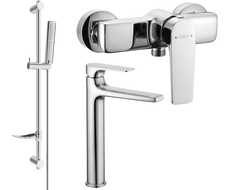 Mexen Lynx DF72 Duschset, Chrom - 745914DF72-00