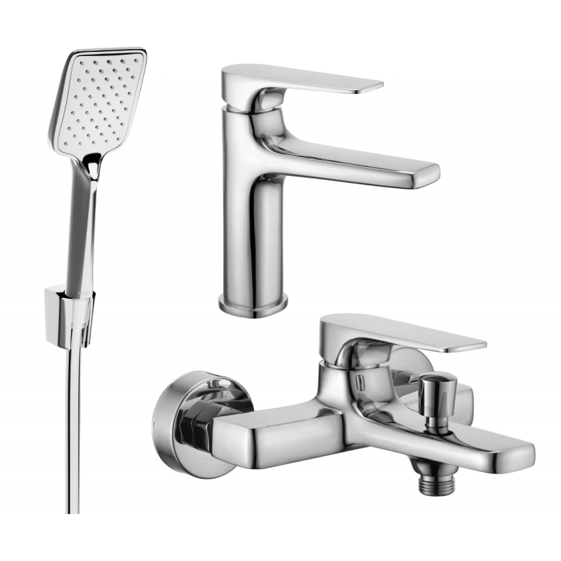 Mexen Lynx R62 juego de baño, cromo - 745903R62-00