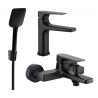 Mexen Lynx R62 bathtub set, black - 745903R62-70