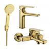 Mexen Lynx R40 bathroom set, gold - 745903R40-50