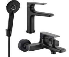 Mexen Lynx R40 Badewannenset, schwarz - 745903R40-70