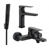 Mexen Lynx R72 bath set, black - 745903R72-70