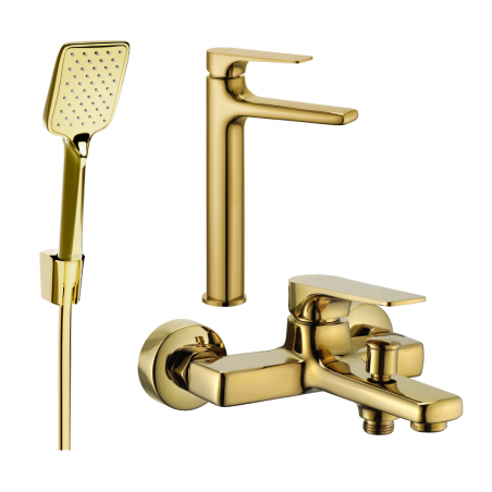 Mexen Lynx R62 Badewannenset, gold - 745913R62-50