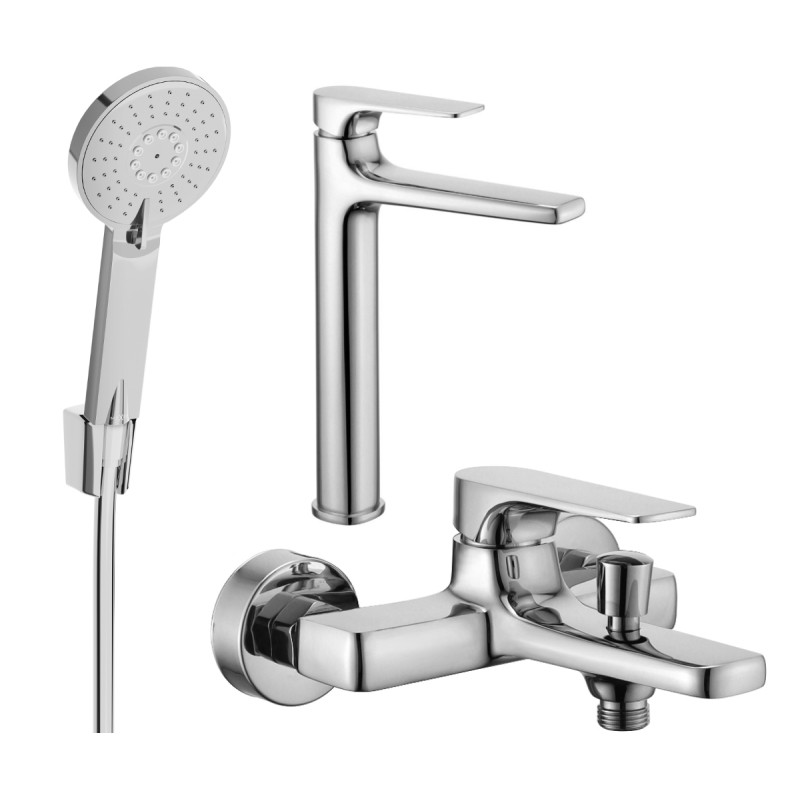 Mexen Lynx R40 bathtub set, chrome - 745913R40-00