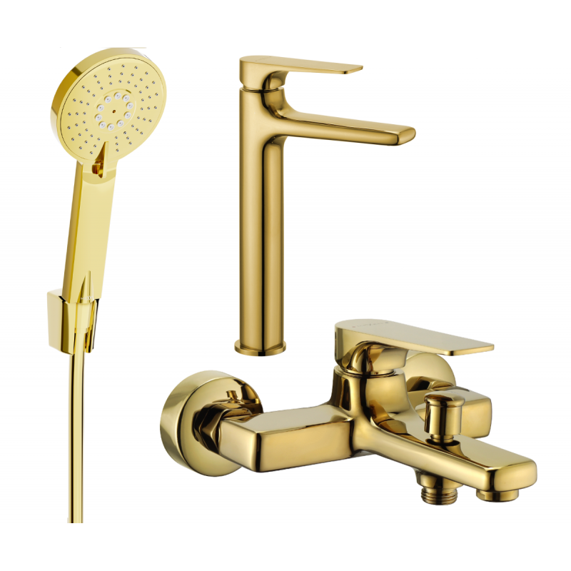 Mexen Lynx R40 conjunto de bañera, dorado - 745913R40-50