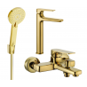 Mexen Lynx R40 Bathtub Set, Gold - 745913R40-50