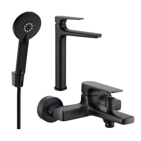 Mexen Lynx R40 Badewannen-Set, schwarz - 745913R40-70