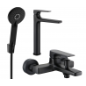 Mexen Lynx R40 Bathtub Set, Black - 745913R40-70